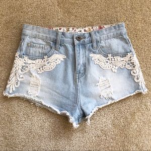 Forever 21 | High Waisted Crochet Short Shorts